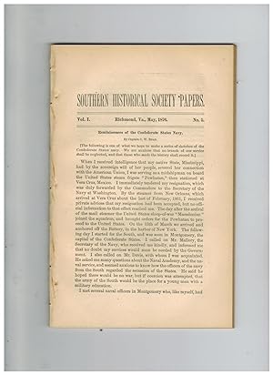 SOUTHERN HISTORICAL SOCIETY PAPERS. Vol. I, #5. May 1876