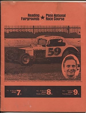 Reading Fairgrounds Auto Race Program 4/7/1972-Jim Keppley autograph-VG/FN