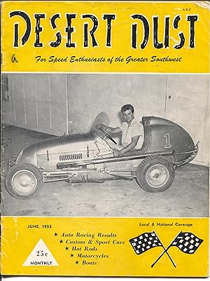 Desert Dust #5 6/1953--AAA-NASCAR-local Arizona tracks-Art Bisch #1 Midget-VG-