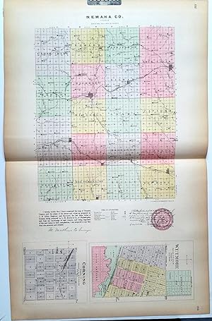 [Map] Nemaha County, Kansas, with Wetmore & Corning of Nemaha Co. [backed with] Seneca, Oneida, G...
