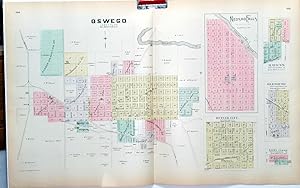 [Map] Oswego of Labette County, Kansas, with Neosho Falls of Woodson Co., And Havens, Butler City...