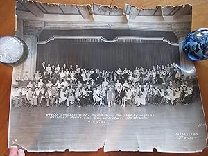 Panoramic Photograph: Violin Students Of The Institute Of Musical Education - Northern Division. ...