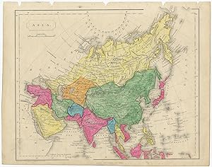 Antique Map of Asia II by F.P. Becker (c.1855)
