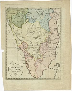 Antique Map of India by A.G. Ehemer (1792)