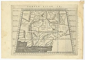 Antique Map of Asia by C. Ptolemy (1597)