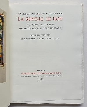 An Illuminated Manuscript of La Somme le Roy, Attributed to the Parisian Miniaturist Honoré