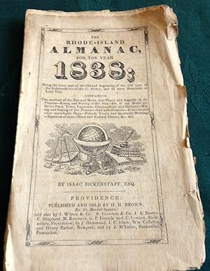 The Rhode-Island Almanac For 1838 62nd/63rd year of the Independence of the USA.