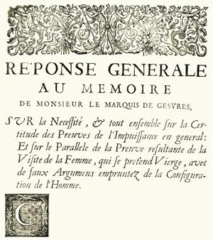 Réponse générale au Mémoire de Monsieur le Marquis de Gesvres