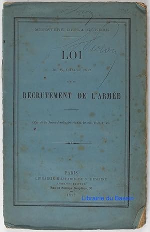 Loi du 27 juillet 1872 sur le recrutement de l'armée