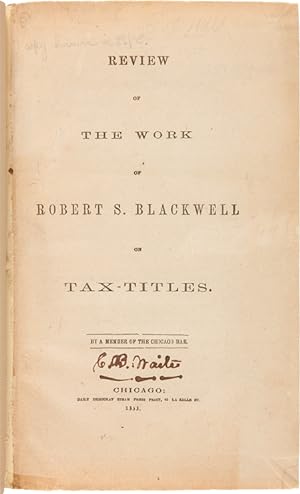 REVIEW OF THE WORK OF ROBERT S. BLACKWELL ON TAX-TITLES