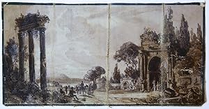 Antique drawing | Campo Vaccino in Rome / Tekening van Forum Romanum in Rome, ca. 1650/80, 1 p.