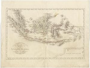 Antique Map of the Islands of Indonesia by J. van den Bosch (1818)
