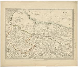 Antique Map of India by J. & C. Walker (1835)