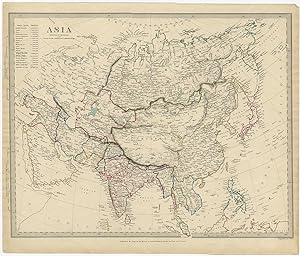 Antique Map of Asia by J. & C. Walker (1840)