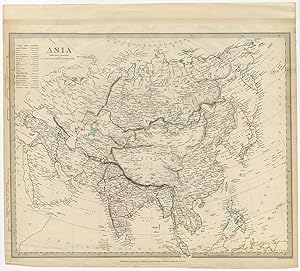 Antique Map of Asia II by J. & C. Walker (1840)