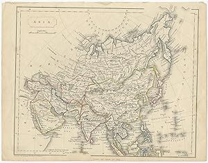 Antique Map of Asia II by F.P. Becker (c.1855)
