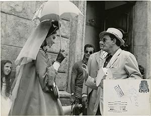 Luchino Visconti and Rina Morelli on the set of "The Leopard" (Original photograph from the set o...
