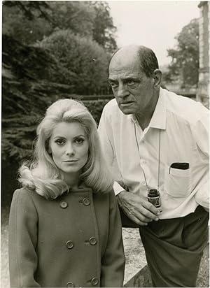 Belle de jour (Original photograph of Catherine Deneuve and Luis Buñuel from the set of the 1967 ...