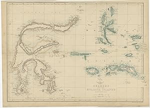 Antique Map of Celebes and the Molucca Islands II (c.1860)