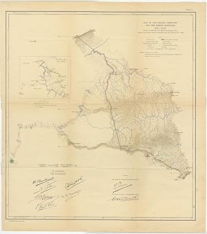 Antique Map of the Djagoei-Territory (Indonesia)