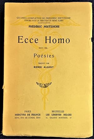Ecce Homo Suivi Des Poesies