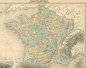 France en 1789 Formation des Provinces en Départements (19th Century map of France in 1789 Format...