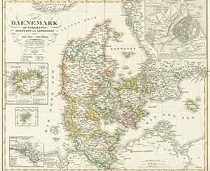 Daenemark (19th Century map of Denmark).