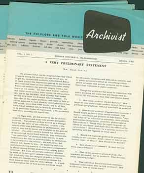 The Folklore and Folk Music Archivist: Vol. I, Nos. 3 (September 1958) - 4 (December 1958); Vol. ...