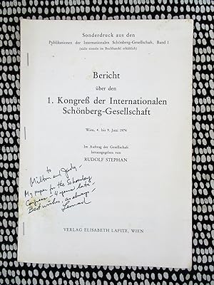 LEONARD STEIN **SIGNED & INSCRIBED** FROM INCEPTION TO REALIZATION IN THE SKETCHES OF SCHOENBERG ...