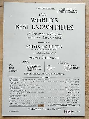 The World's Best Known Pieces (Duet [Second Part] Bb Cornet - Bb Clarinet Bb - Tenor Saxophone) A...