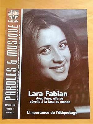 Paroles & Musique, vol. 3, no 9, octobre 1996