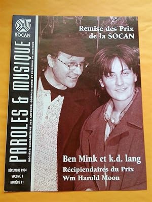 Paroles & Musique, vol. 1, no 11, décembre 1994