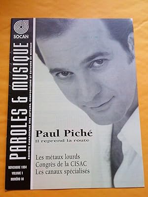 Paroles & Musique, vol. 1, no 10, novembre 1994