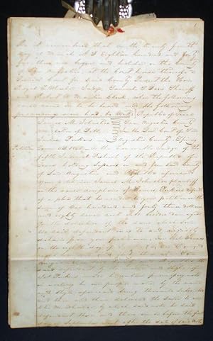 Republic of Texas, 6 Page Legal Document, March 24, 1845, Presided Over By Royall Tyler Wheeler (...