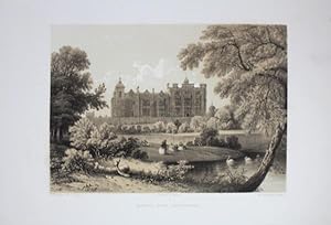 Fine Original Lithotint Illustration of Hatfield House, Hertfordshire By F. W Hulme. Published By...