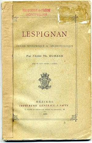 LESPIGNAN Etudes Historique & Archéologique