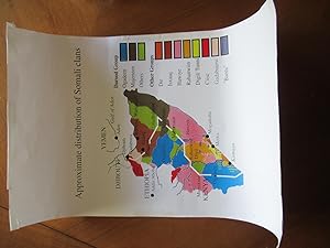 Original Print Of Color Map "Approximate Distribution Of Somali Clans"