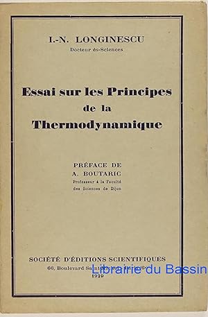 Essai sur les Principes de la Thermodynamique