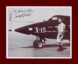 (Albert) Scott Crossfield Signed Photograph, Standing Next to X-15, Touching It. Test Pilot / Nav...