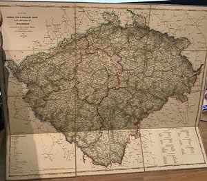 Neueste General Post & Strassen Karte des Konigreichs Boehmen [Bohemia Prague]