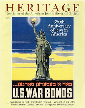 350th Anniversary of Jews in America - Heritage: Newsletter of the American Jewish Historical Soc...