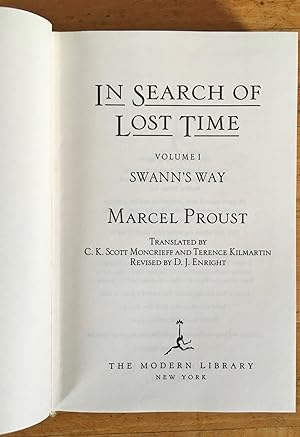 In Search of Lost Time - Volume 1 only - - Swann's Way