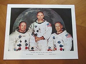 Original Nasa Color Photograph "The Prime Crew For The First Lunar Landing" Nasa Photo 69-Hc-469