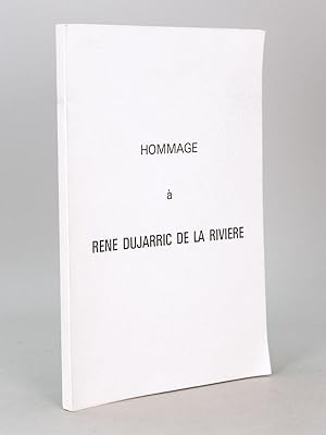 Hommage à René Dujarric de La Rivière 19 avril 1985. Président de l'Institut de France, Président...