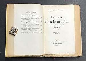 Entretiens dans le tumulte. Chronique contemporaine. 1918-1919.