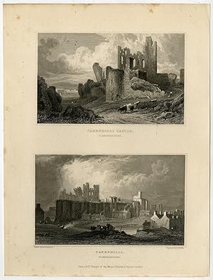 Antique Print- WALES-ENGLAND-CAERPHILLI-GLANMORGANSHIRE-Gastineau-Wallis-1831