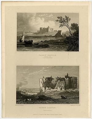 Antique Print-WALES-ENGLAND-PEMBROKESHIRE-CARREW CASTLE-Gastineau-Bond-1831