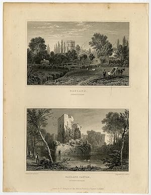 Antique Print-SOUTH WALES-ENGLAND-MONMOUTHSHIRE-RAGLAND-Gastineau-Adlard-1831