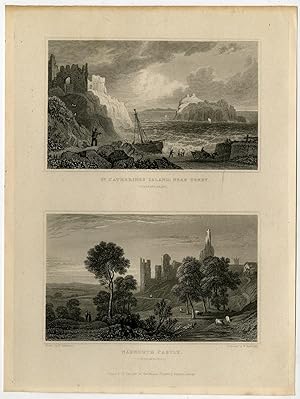 Antique Print-WALES-TENBY-NARBERTH-ST.CATHERINES ISLAND-Gastineau-Radclyffe-1831