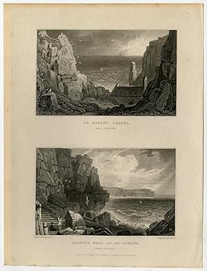 Antique Print-WALES-PEMBROKESHIRE-ST.GOWAN'S-PEMBROKE-Gastineau-Jorden-1831